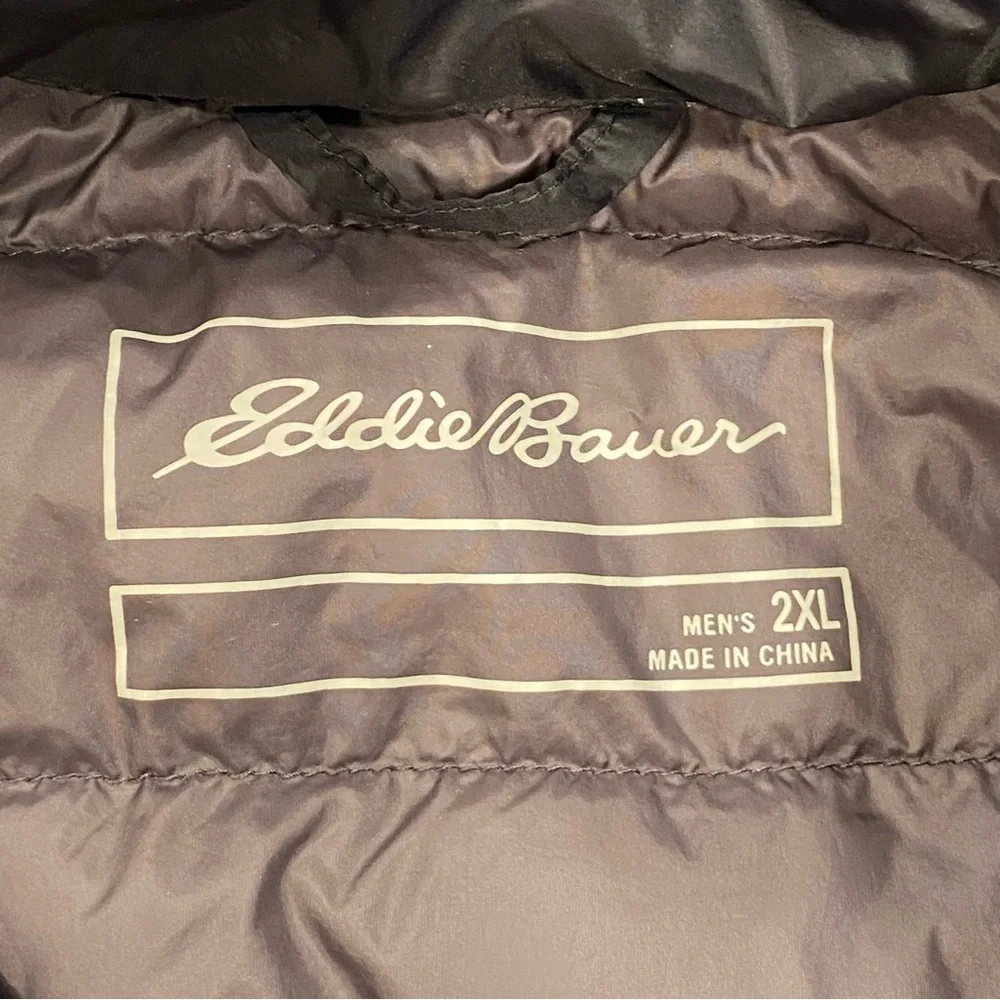 Eddie Bauer Down EB650 Puffer Vest Black Men’s Sz 2XL Winter Zippered Pockets